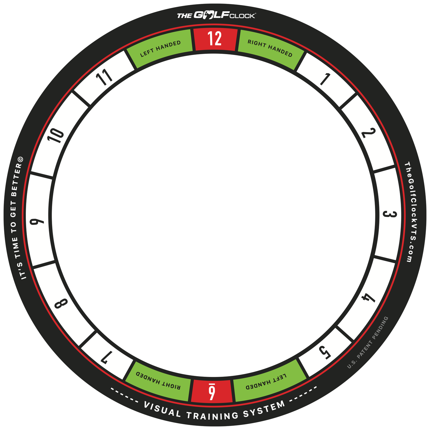Golf clock visual training system