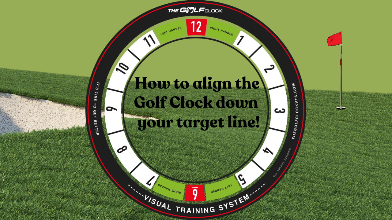 Load video: Learn how to position The Golf Clock so it’s perfectly aligned with your intended shot path.